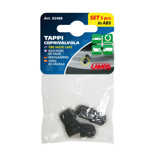 Capacele valve din ABS 5buc - Negru