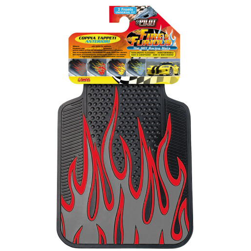 Covorase cauciuc universale Fire & Furious 2buc - Negru/Gri