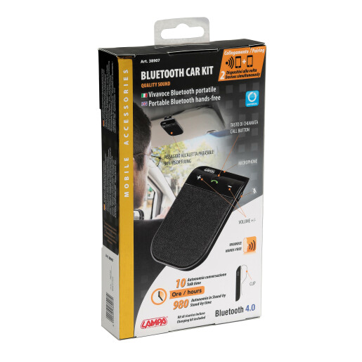 Car kit Bluetooth 4.0 portabil cu difuzor si baterie 10h