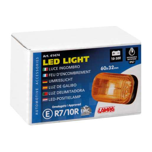 Lampa gabarit cu 4 LED-uri 10/30V - Galben