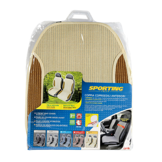 Huse scaun fata Sporting Fresh fibra naturala 2buc - Bej