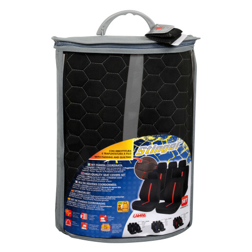 Huse scaun Stinger 9buc Negru/Gri