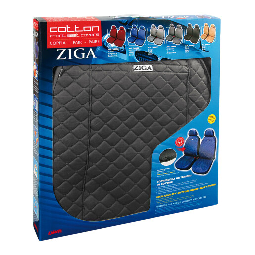 Huse scaun fata din bumbac Ziga 2buc - Gri