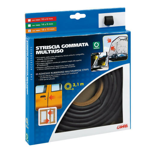 Cheder cauciucat universal cu adeziv 310cm - 18x13mm