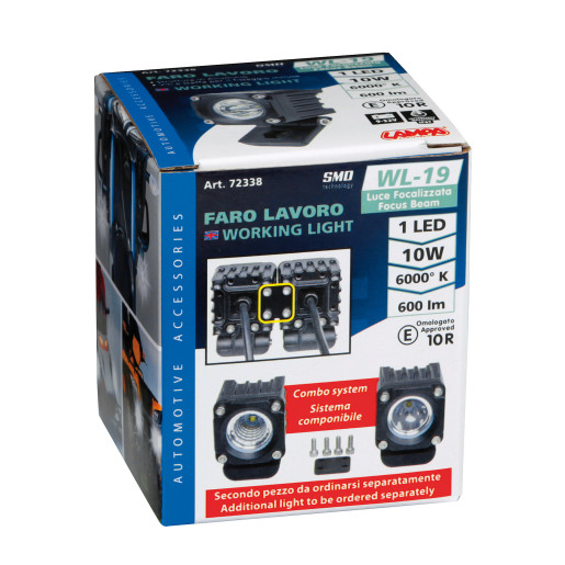 Proiector WL-19 din metal 1LED - 9/32V - Profunzime - Alb