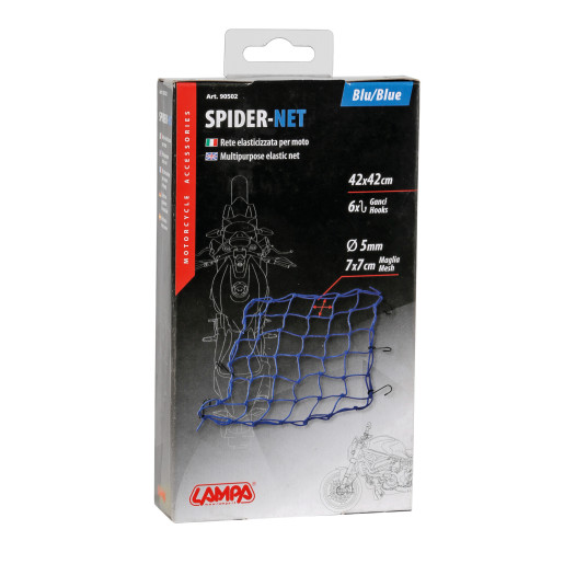 Plasa pentru fixat bagaje 42x42cm Spider - Albastru