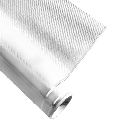 Autocolant folie fibra de carbon 3D 4Cars - Carbon/Alb