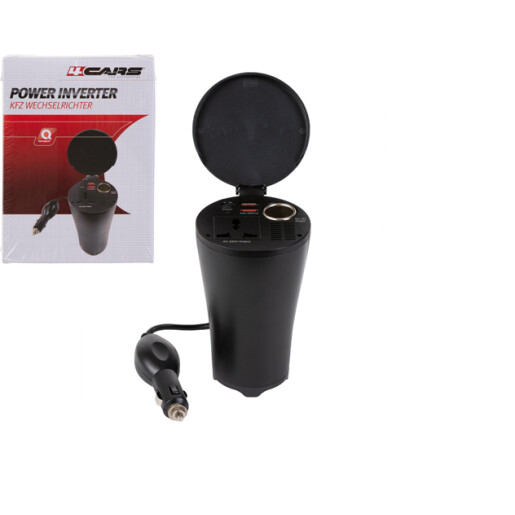 Invertor curent de la 12V la 220V 150W cu 2xUSB 4800mA priza DC 12V si AC 220V