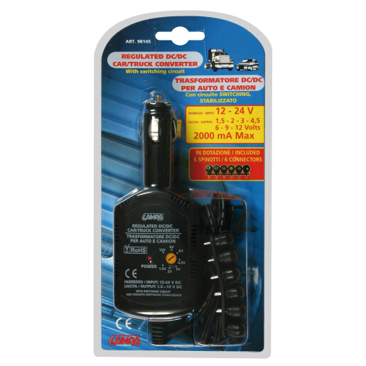 Incarcator auto, transformator DC/DC 12/24V - 2000mA 