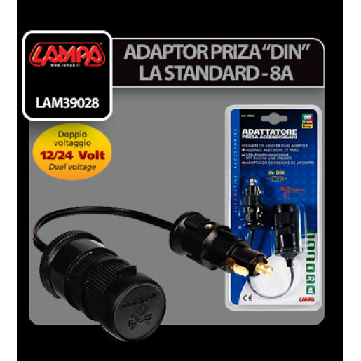 Adaptor priza bricheta DIN la Standard- 12/24V 8A