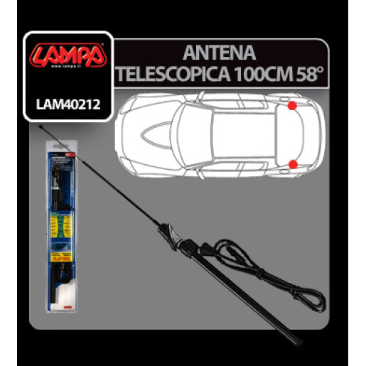 Antena telescopica Lampa - 100cm - 58°