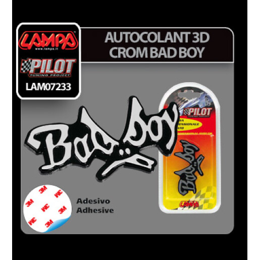 Autocolant 3D crom Bad Boy