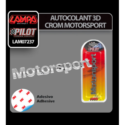 Autocolant 3D crom Motorsport