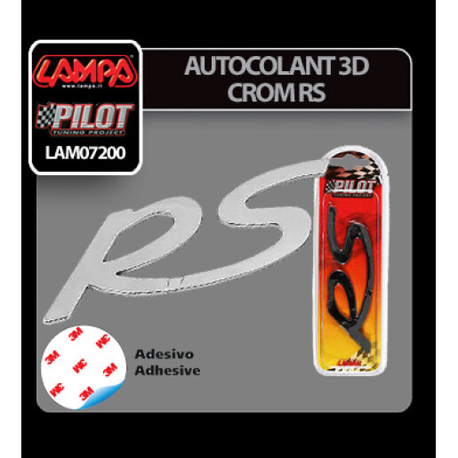 Autocolant 3D crom RS
