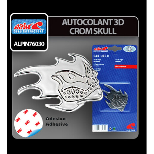 Autocolant 3D crom Skull