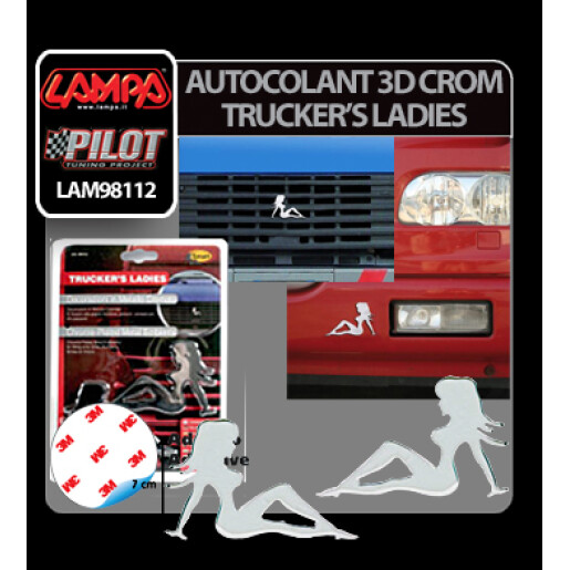 Autocolant 3D crom Trucker's Ladies