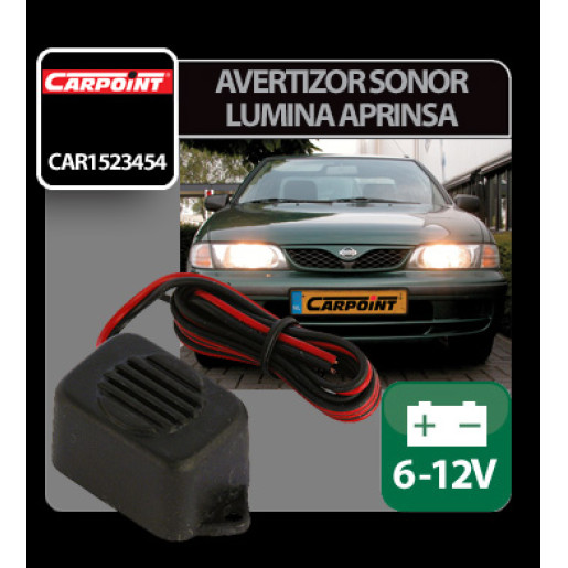 Avertizor sonor lumina aprinsa 6-12V Carpoint
