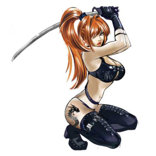 Autocolant Warrior lady2 1buc 42x48cm