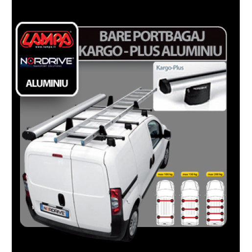 Bare portbagaj Kargo Plus aluminiu NORDRIVE