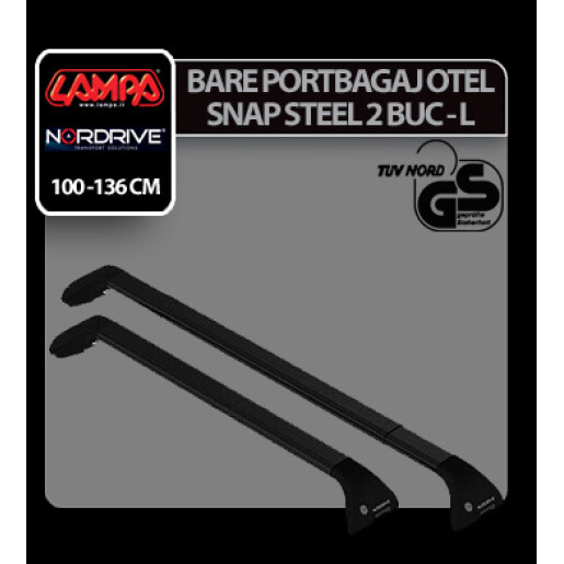 Bare portbagaj telescopice otel Snap Steel 2buc - L - 100÷136cm