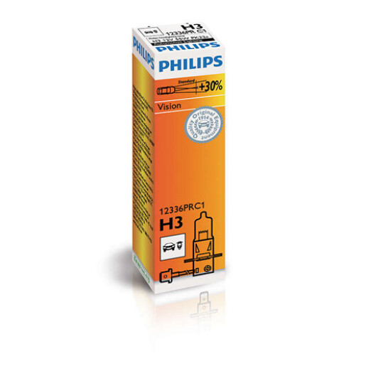 Bec Philips H3 55W PK22s 12V Vision +30% 1buc