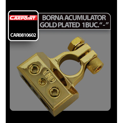 Borna acumulator Gold plated 1buc - Negativ
