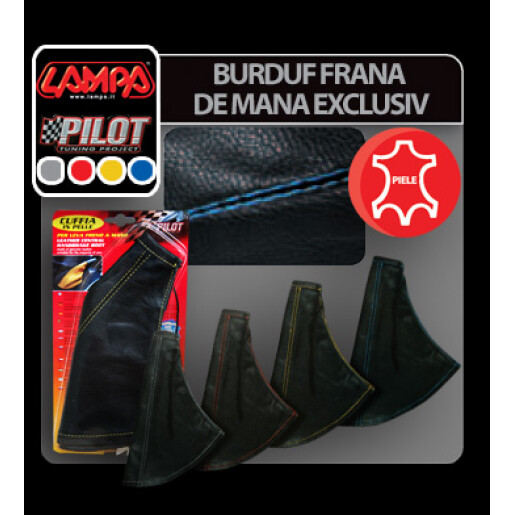 Burduf frana de mana Exclusive - Negru/Albastru