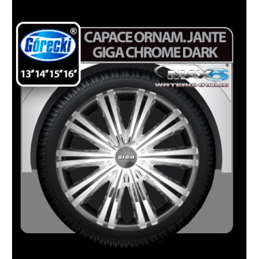 Capace roti auto Giga chrome dark 4buc - 13''