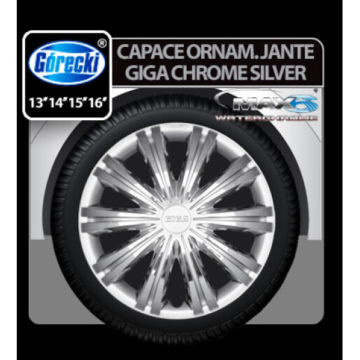 Capace roti auto Giga chrome silver 4buc - 13''