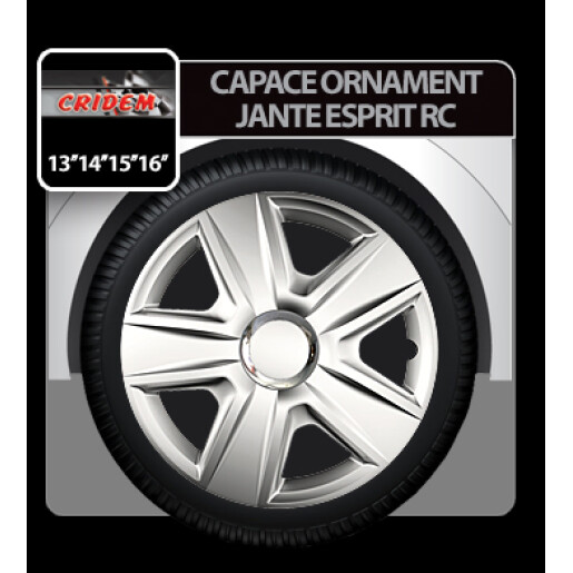 Capace roti auto Esprit RC 4buc - Argintiu - 16''