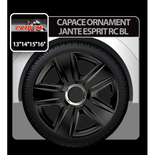 Capace roti auto Esprit RC BL 4buc - Negru - 15''