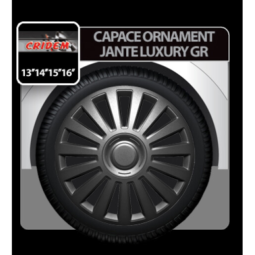Capace roti auto Luxury GR 4buc - Grafit - 16''