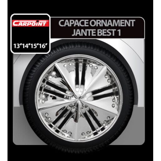 Capace roti auto Best 1 4buc - Crom - 13''