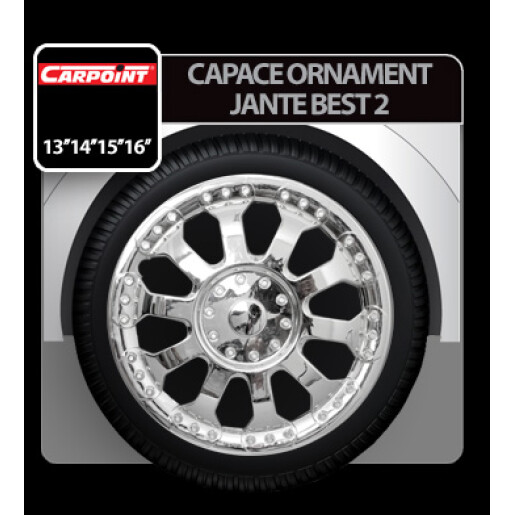 Capace roti auto Best 2 4buc - Crom - 14''