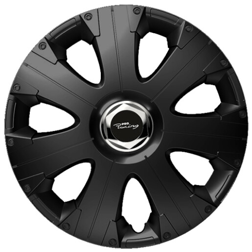 Capace roti auto Racing Pro 4buc - Negru - 13''