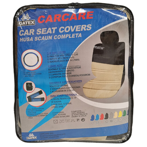 Huse scaun Sport Series 13buc - Negru/Bej