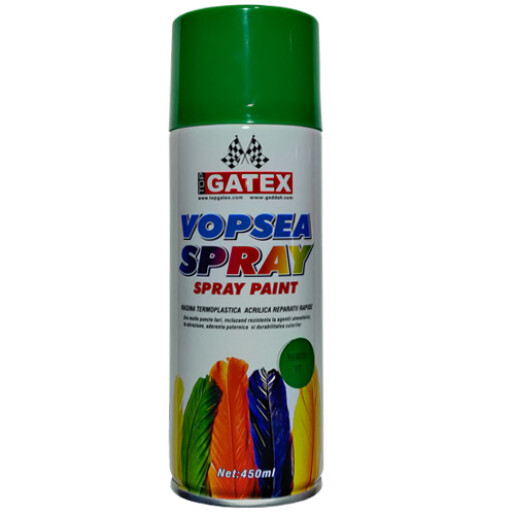 Vopsea acrilica spray 450ml Top Gatex - Verde fresh 37