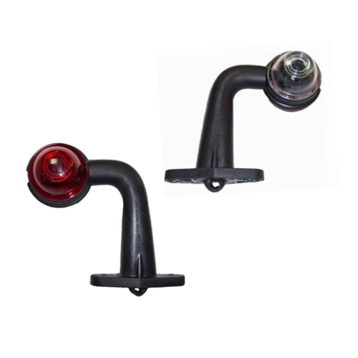Lampa gabarit camion cu brat scurt 90° cu LED 12/24V Set 2buc Stg/Dr - Alb/Rosu