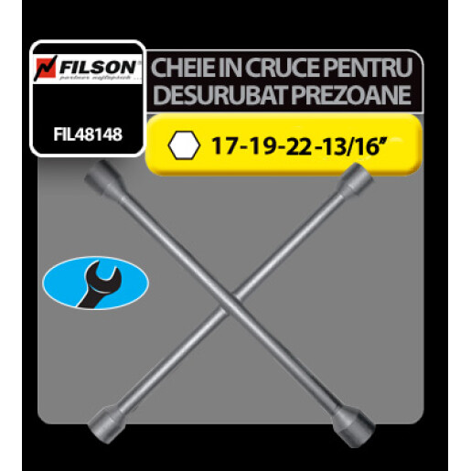 Cheie in cruce pentru desurubat prezoane roti 17-19-22mm -13/16'' Filson