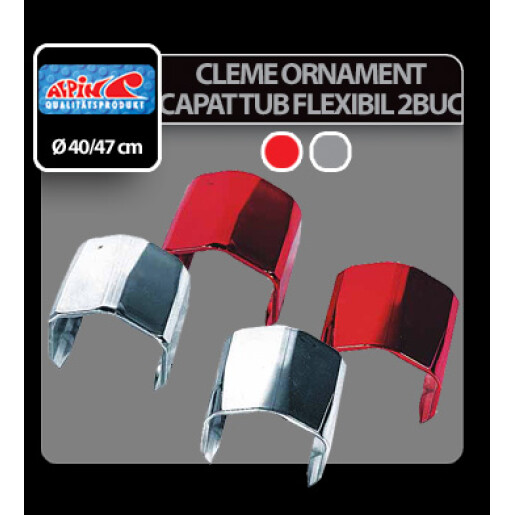 Cleme ornament capat tubulatura motor 2buc - Rosu