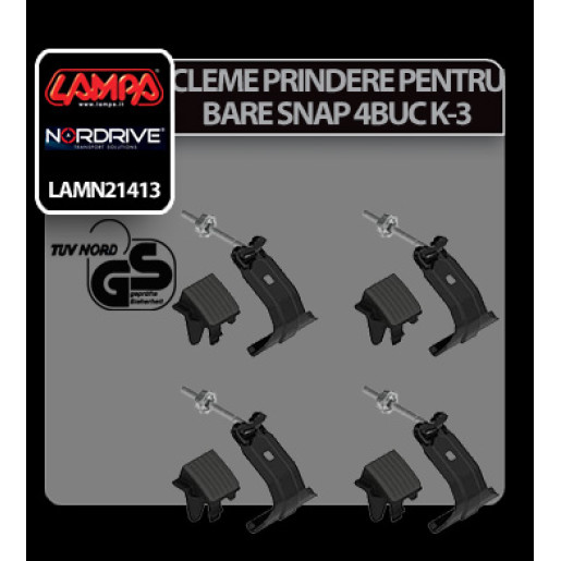 Cleme prindere kit pentru bare Snap 4buc - K-3
