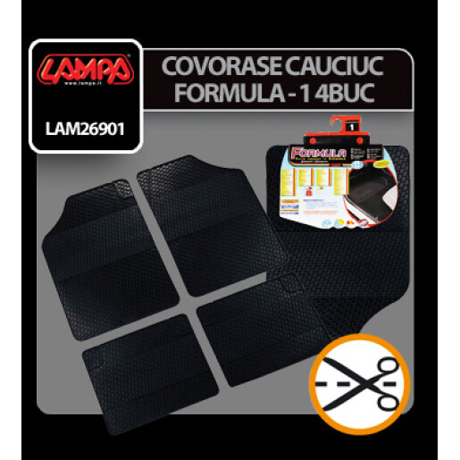 Covorase cauciuc universale Formula - 1, 4buc