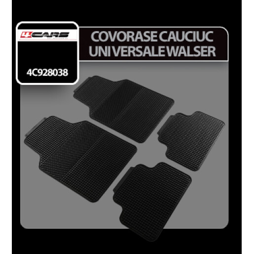Covorase cauciuc universale Walser 4buc - Negru