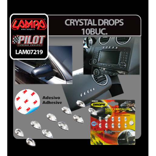 Ornamente picaturi de cristal 10buc