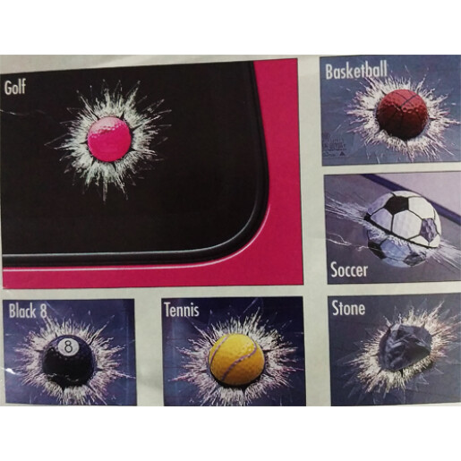 Autocolant 3D Crash Bascketball 1buc