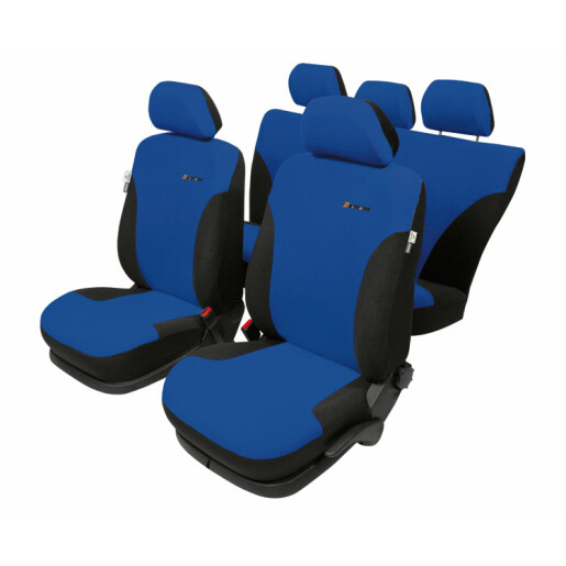 Huse scaun Dynamik Super AirBag L 9buc - Negru/Albastru