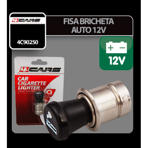 Fisa bricheta auto 4Cars - Ø 22mm - 12V