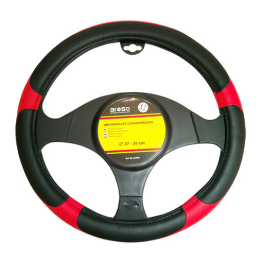 Husa volan sport Filson - Ø 37-39cm - Negru/Rosu