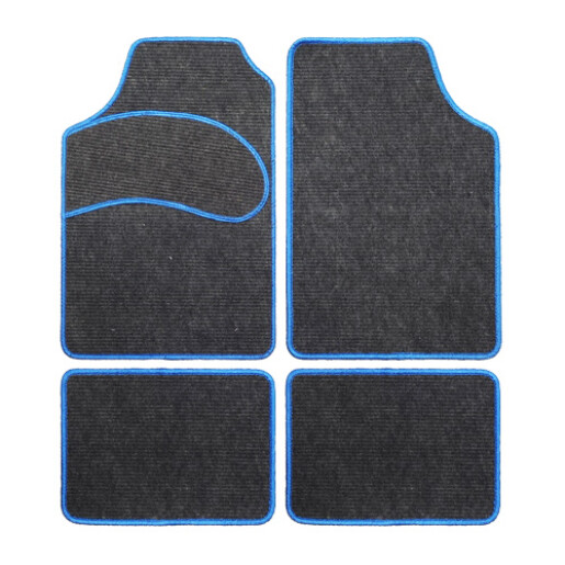 Covorase mocheta universale 4buc - Negru/Albastru