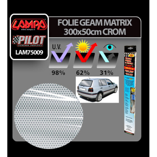 Folie geam Matrix 300x50cm - Crom